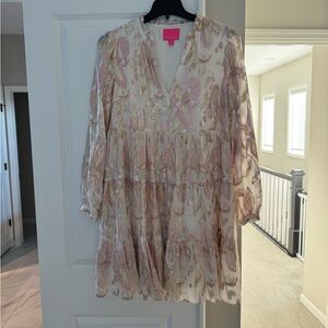 Lilly Pulitzer Pink and Gold Dress